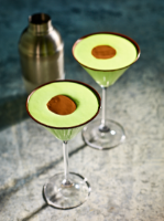 Mint chocolate avocado cocktail